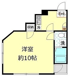 グランガーデン相模中央 1Kの間取図画像