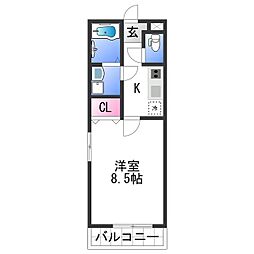 フジパレスY&T 1Kの間取図画像