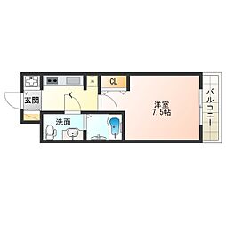 アクロス福島アーバンヒルズ 1Kの間取図画像