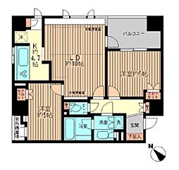 ヒルズ目白台 2階2LDKの間取り