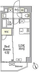 ＡＩＦＬＡＴ馬込 1階1LDKの間取り