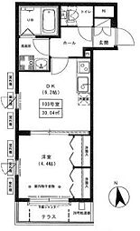 リーヴェル日暮里プレミオ 1階1DKの間取り