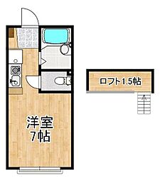 センターホース和白ヶ丘 ワンルームの間取図画像