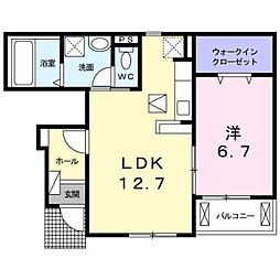 カンポ 1LDKの間取図画像