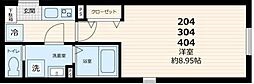 GATE Residence Mitaka 1Kの間取図画像