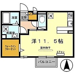 マイ・ピエス・ヒロ ワンルームの間取図画像
