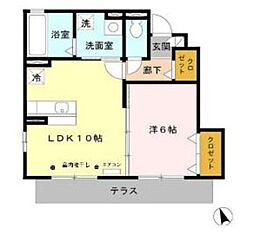 アバンティ1 1LDKの間取図画像