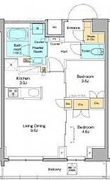 プラウドフラット本所吾妻橋 7階2LDKの間取り