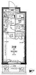 パレステュディオVIDA文京南 1Kの間取図画像