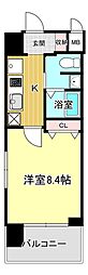 グランカーサ梅田北 1Kの間取図画像
