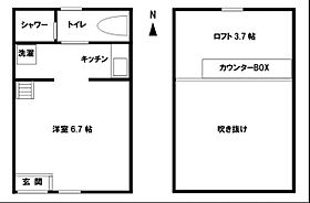 サンマリノ草野Ｃ棟 F ｜ 福岡県久留米市草野町草野432-1（賃貸アパート1K・1階・17.40㎡） その2