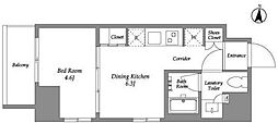 ウエリスアーバン住吉EAST 1DKの間取図画像