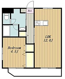 エトワール藤 1LDKの間取図画像