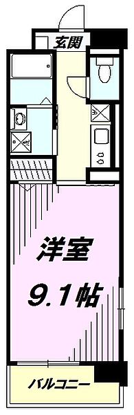東京都八王子市八幡町(賃貸マンション1K・4階・30.81㎡)の写真 その2