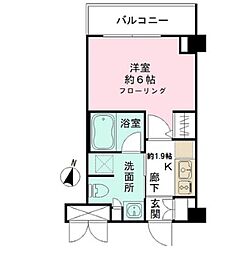 ＣＹＮＴＨＩＡ代田橋III 6階1Kの間取り