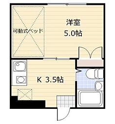 ブランシェ町屋 1階1Kの間取り