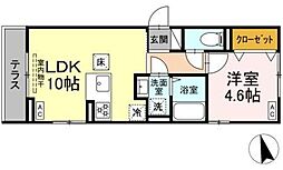 DBless横濱赤門通り 1LDKの間取図画像