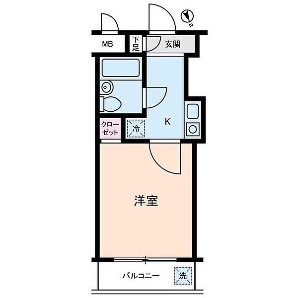 ワコーレよみうりランド 103｜東京都稲城市矢野口(賃貸マンション1K・1階・16.40㎡)の写真 その2