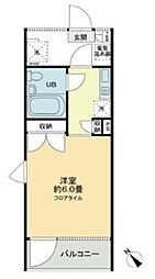 ハウスエプタ 1Kの間取図画像