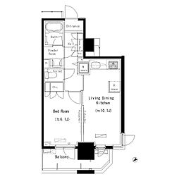 パークアクシス西船橋本郷町 1DKの間取図画像