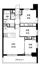 アーバンパーク立石 12階3LDKの間取り