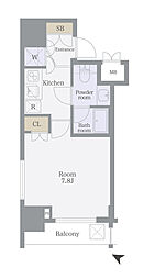 セジョリ目黒 5階1Kの間取り