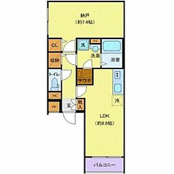 JR京葉線 八丁堀駅 徒歩4分の賃貸マンション 5階1LDKの間取り