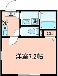 ポモドーロ池上 3階1Kの間取り