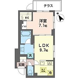 ニゲラパレス 1LDKの間取図画像