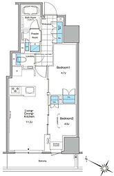 ルフォンプログレ北新宿 2LDKの間取図画像
