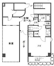 メゾン・ド・ハタ 1階1Kの間取り