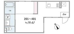 the trias 121 1LDKの間取図画像