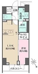 ルフォンプログレ四谷 5階1LDKの間取り