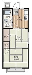 パナハイツ粕谷 1Kの間取図画像