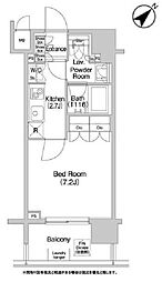 コンフォリア神楽坂DEUX 2階1Kの間取り