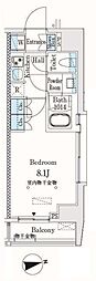 市谷仲之町ViewApartment 1Kの間取図画像