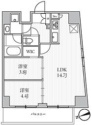 リテラス南千住サウス 2LDKの間取図画像