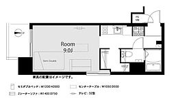 アクシルコート桜台 ワンルームの間取図画像