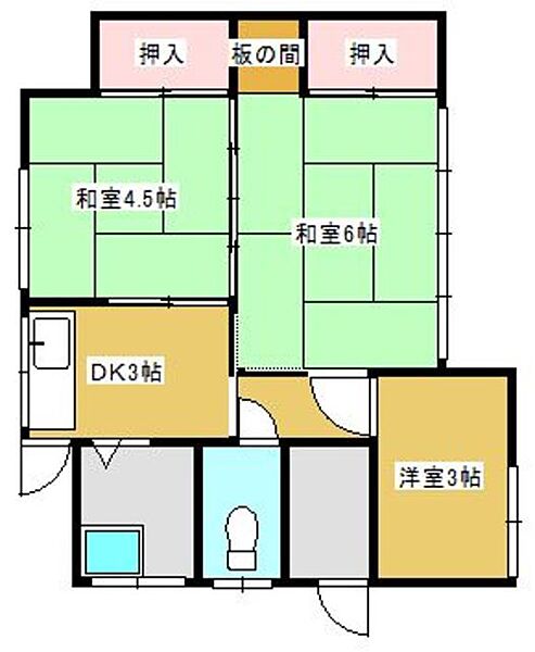 野中戸建 1｜福岡県久留米市野中町(賃貸一戸建3DK・--・44.35㎡)の写真 その1