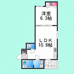 BIENART ビアンアート 1LDKの間取図画像