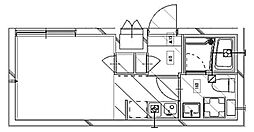 プティレスト中板橋 2階ワンルームの間取り