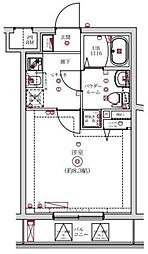 VERXEED α AYASE 4階1Kの間取り