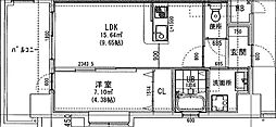 福岡市南区大橋3丁目マンション 1LDKの間取図画像