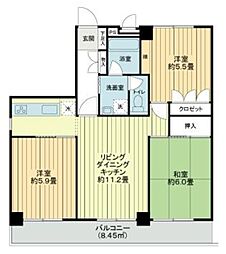 シティコープ反町 3LDKの間取図画像