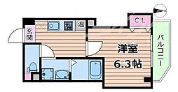 Osaka Metro谷町線 野江内代駅 徒歩11分の賃貸マンション 9階1Kの間取り