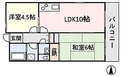 コーポパルテナ 1SLDKの間取図画像