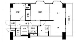 カーディナンス永山 2LDKの間取図画像