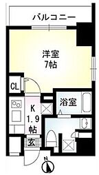 Le-LionFreyerミナミスナウエスト 1Kの間取図画像