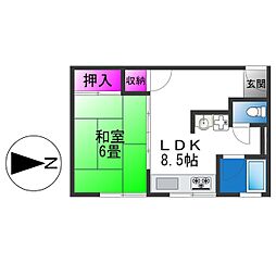 ダイワ高井田ビル 1LDKの間取図画像