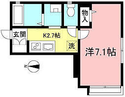 ハイツはなぶさ 1Kの間取図画像
